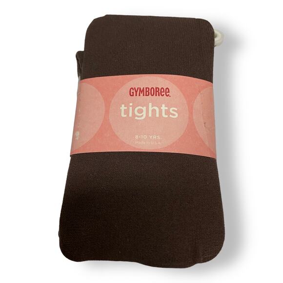Gymboree Girls Tights Size 8 9 10 Chocolate Solid Brown Teacher's Pet NEW - Picture 3 of 4